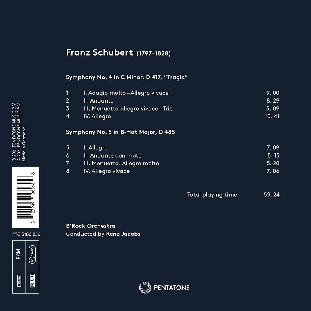 B'Rock Orchestra - Schubert: Sinfonien 4 und 5 [Audio-CD]