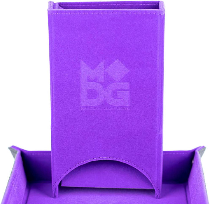 Metallic Dice Games Fold Up Dice Tower: Blue