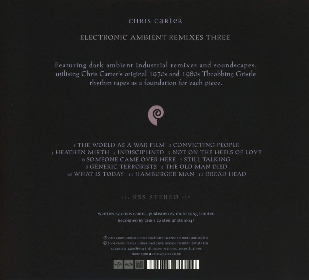 Chris Carter - Electronic Ambient Remixes Three [Audio CD]