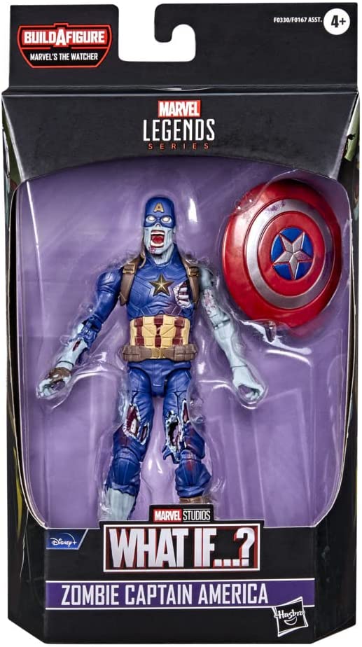 Marvel Legends Series 6-Zoll-Actionfigur Spielzeug Zombie Captain America, Premium-Design, 1 Figur und 1 Zubehör mehrfarbig, F0330