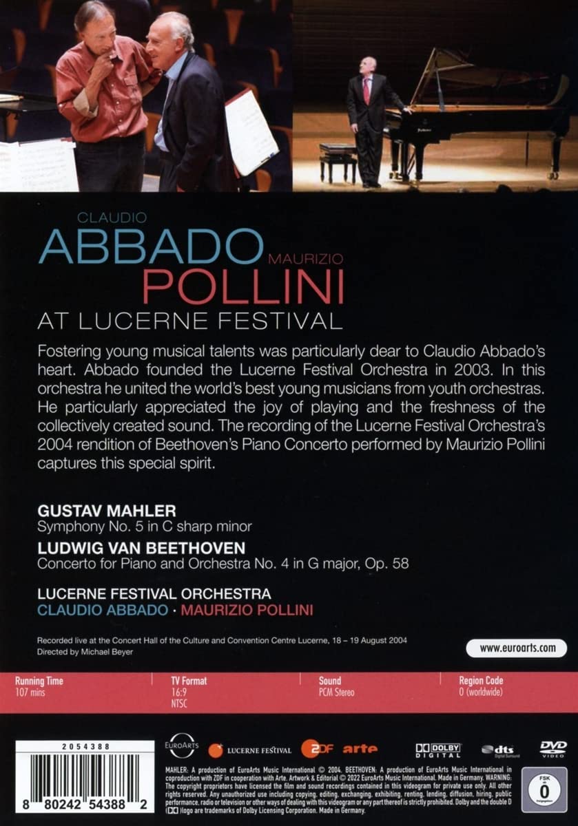 Claudio Abbado und Maurizio Pollini beim Lucerne Festival [DVD] [2022]