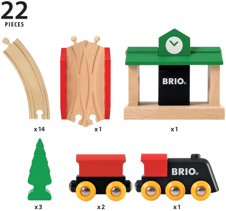 BRIO Classic Figure of 8 Set Train Set Kleinkindspielzeug für Kinder ab 2 Jahren – kompatibel mit allen BRIO Railway Sets und Zubehör