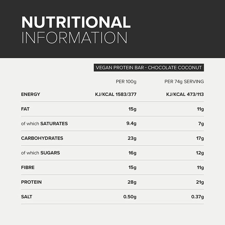 Veganer Proteinriegel in großen Mengen, Schokoladen-Kokosnuss, Packung mit 12 Stück, Verpackung kann variieren