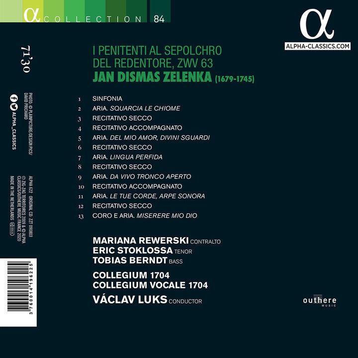 Jan Dismas Zelenka - Zelenka: I penitenti al sepolchro del redentore, ZWV 63 [Audio CD]