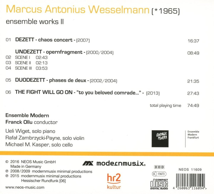 MA Wesselmann - Ensemblewerke II [Audio CD]