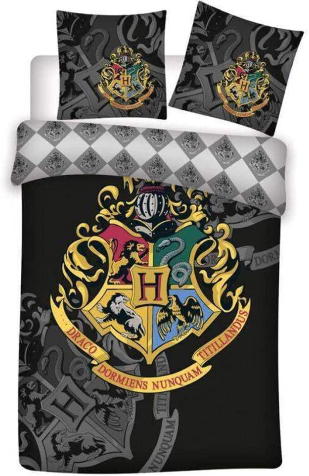 Twenty Feet Harry Potter Compatible Bedding Set - Duvet Cover 140 x 200 cm + Pillowcase 63 x 63 cm + 1 Keyring