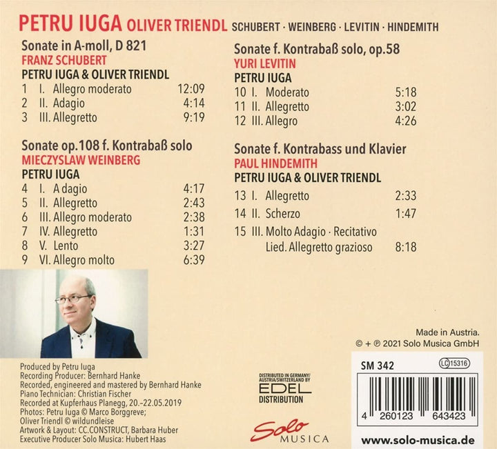 Petru Iuga – Kontrabasssonaten [Petru Iuga; Oliver Triendl] [Solo Musica: SM342] [Audio CD]