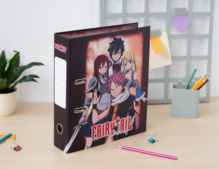 Grupo Erik Fairy Tail Lever Arch File | Premium A4 File Folder | Large Documents Storage Files