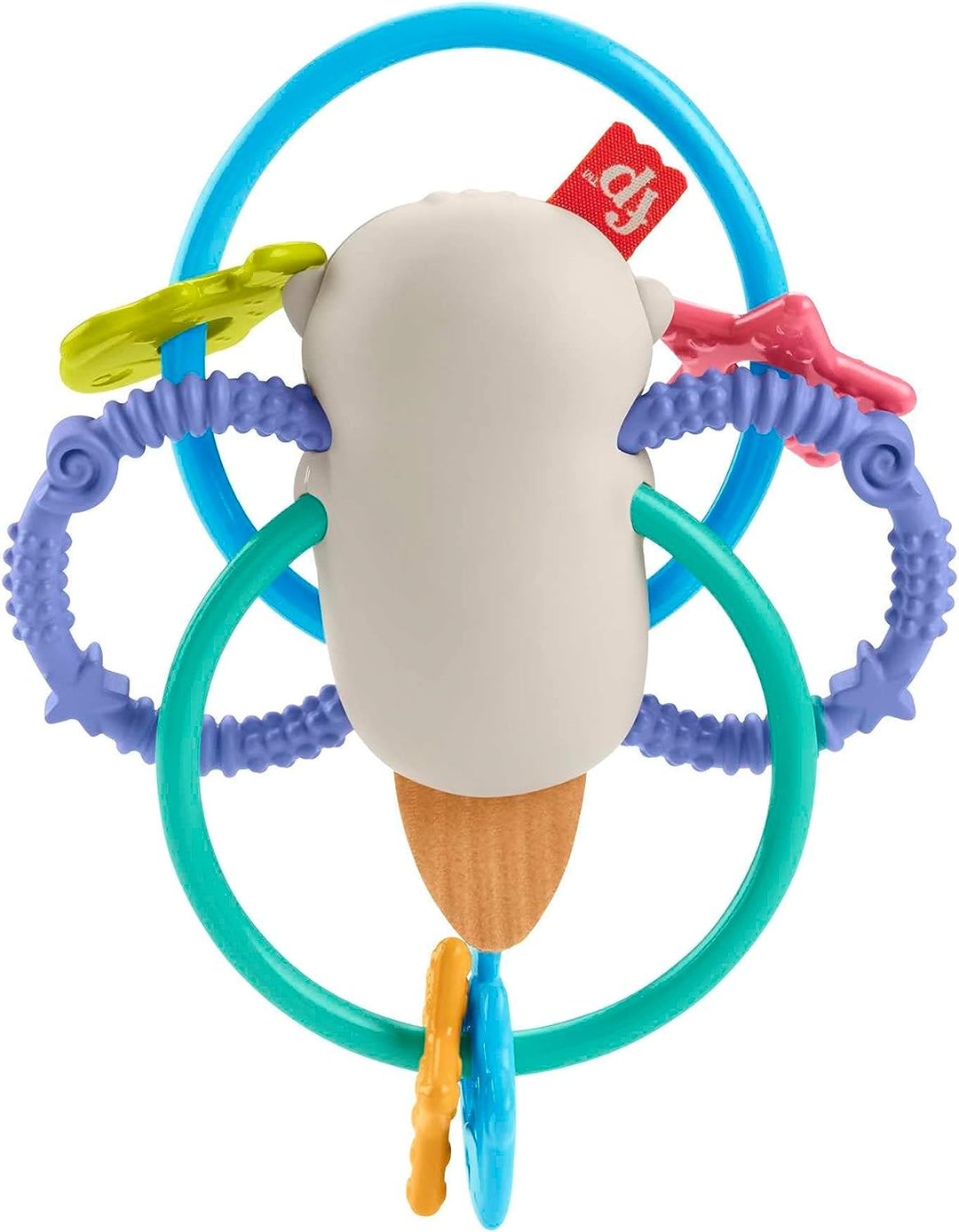 ?Fisher-Price Babyrassel und BPA-freies Beißspielzeug mit flexiblen Ringen für Neugeborene