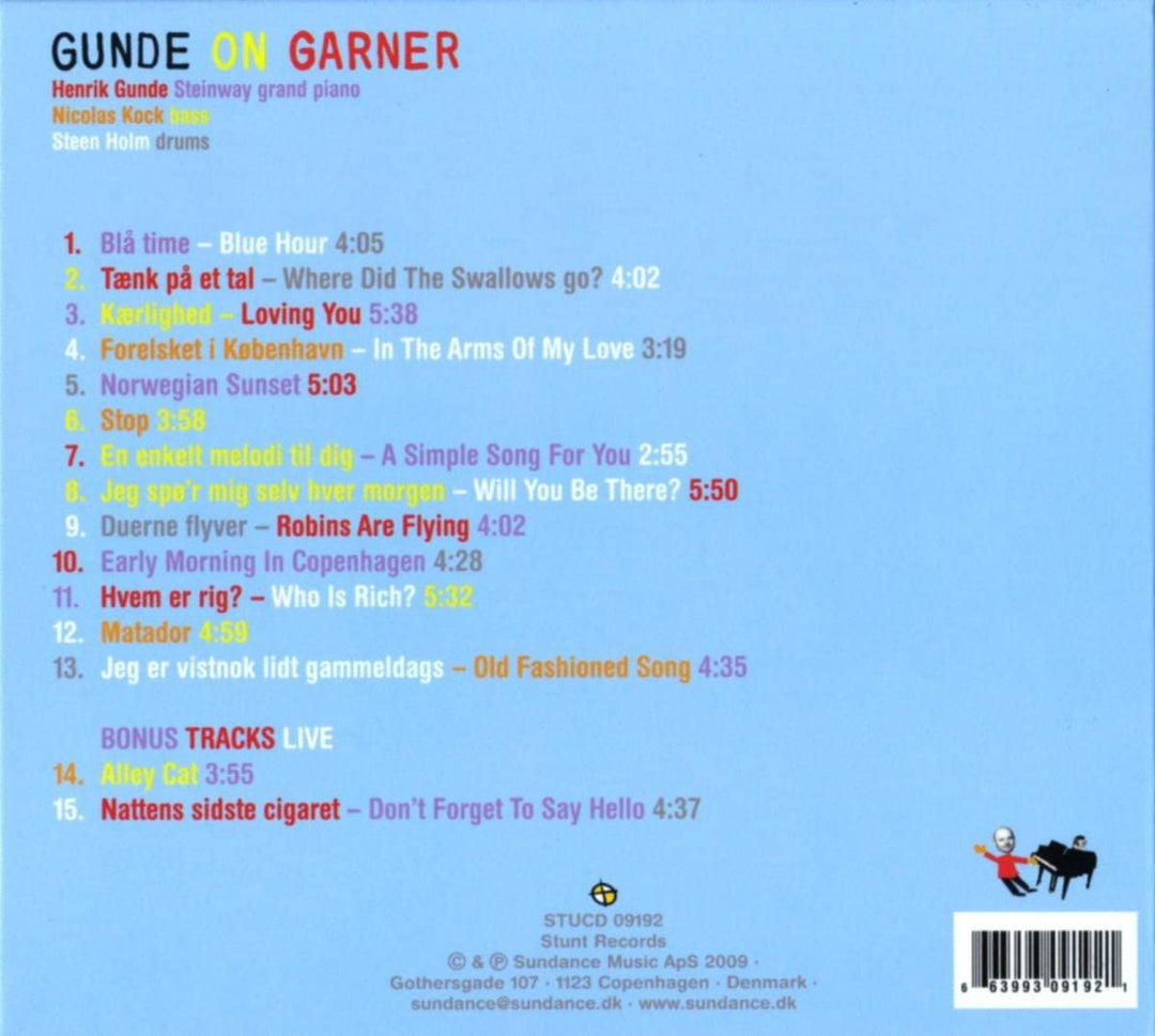 Gunde On Garner – Plays Bent Fabric [Audio CD]