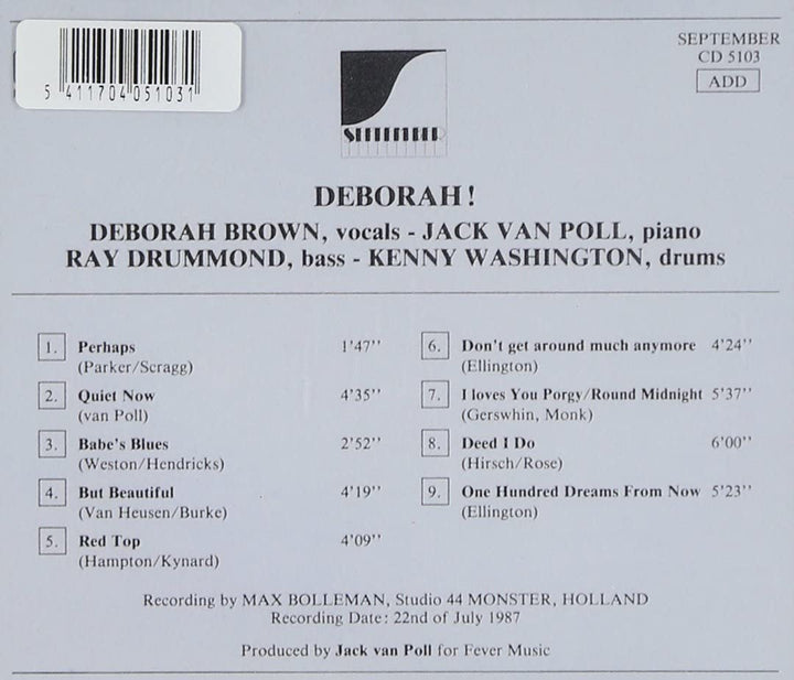 Deborah Brown – Deborah! [Audio-CD]