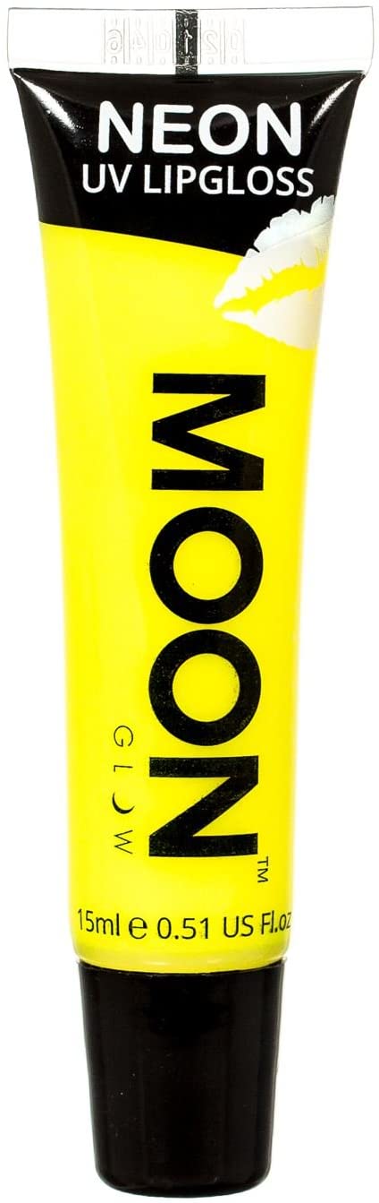 Moon Glow – Neon-UV-Lipgloss – 15 ml, gelbe Banane – duftet und leuchtet unter UV-Strahlung hell!