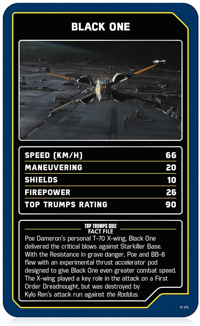 Star Wars Starships Top Trumps Specials Kartenspiel