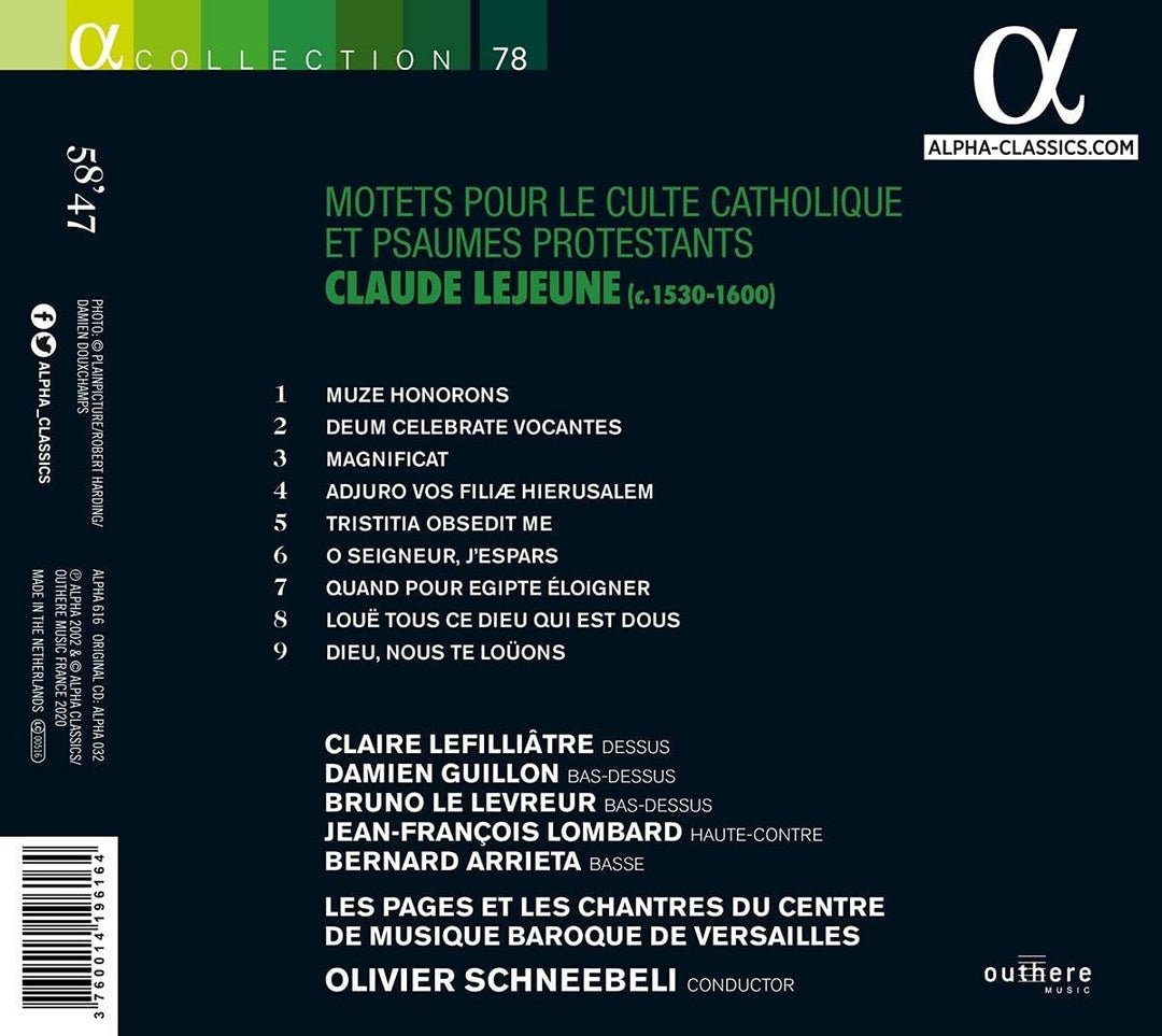 Lejeune: Motets pour le culte catholique et psaumes protestants [Audio-CD]