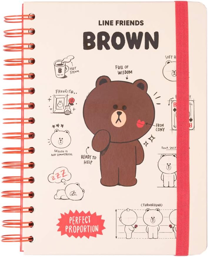 Grupo Erik Line Friends A5 Notebook | Bullet Journal | Notebooks A5 | Notepads A5