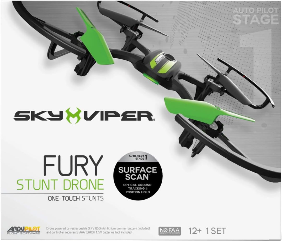 Sky Viper Fury Stunt Drone with Surface Scan Technology, Professional-grade Firmware Provides Simple and Stable Flight for Beginners and Hobbyists