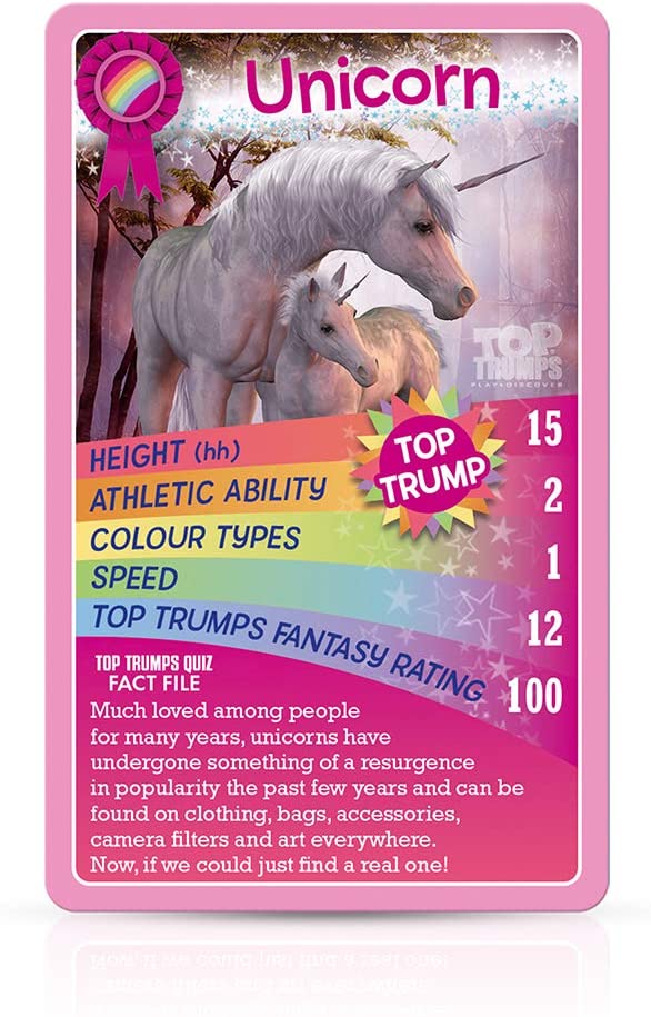 Pferde und Ponys und Einhörner Top Trumps Kartenspiel