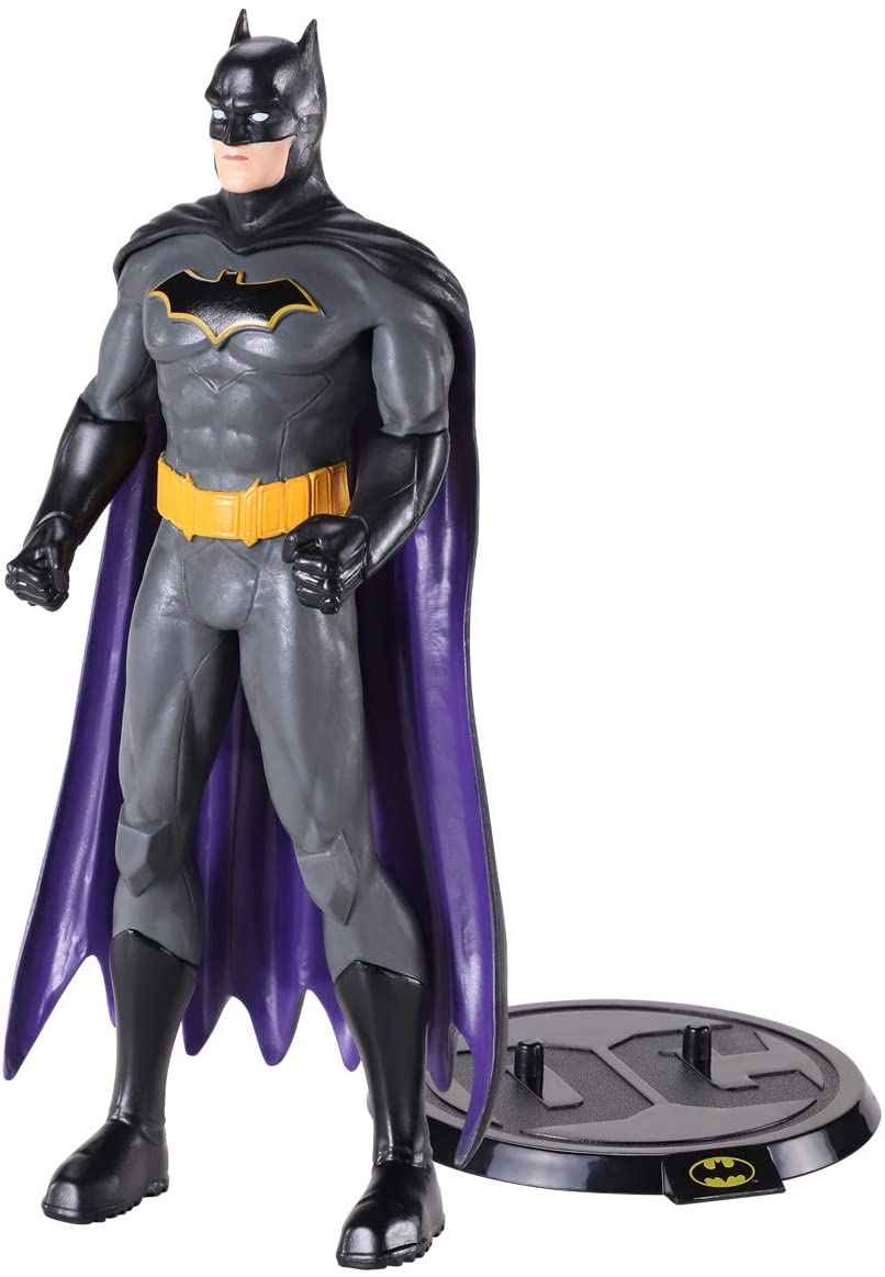 The Noble Collection DC Comics Bendyfigs Batman – 7,5 Zoll (19 cm) Noble Toys DC Biegbare, bewegliche Puppenfiguren zum Sammeln mit Ständer