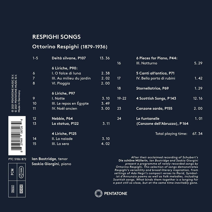 Respighi-Songs [Audio-CD]