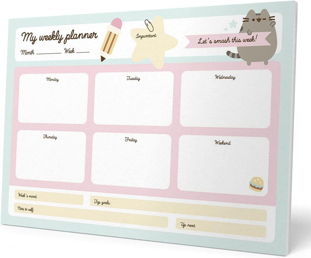 Grupo Erik Pusheen Weekly Planner A4 | Pusheen Calendar | Family Calendar