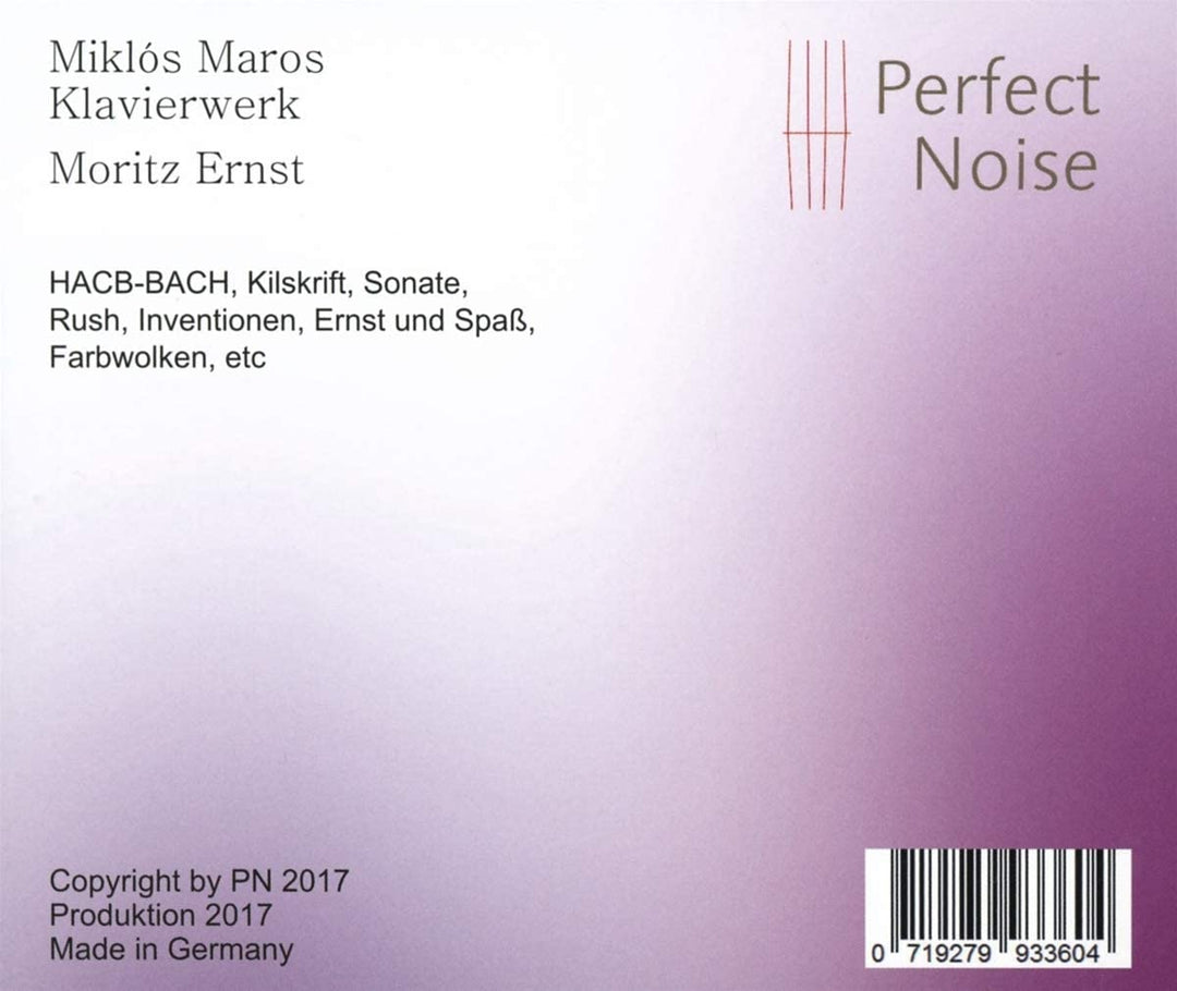 Moritz Ernst - Miklos Maros: Sämtliche Klavierwerke [Audio-CD]