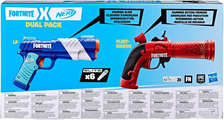 Nerf Fortnite Dual Pack, enthält 2 Fortnite Blaster und 6 Nerf Elite Darts