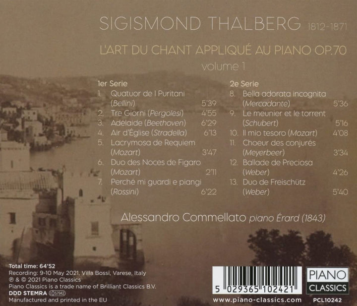 Thalberg: L'Art du Chant Applique au Piano [Audio-CD]