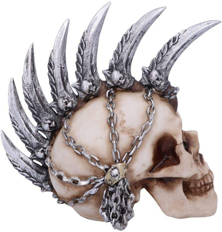 Nemesis Now U4945R0 Chain Blade Mohican Mohawk Knife Skull Ornament