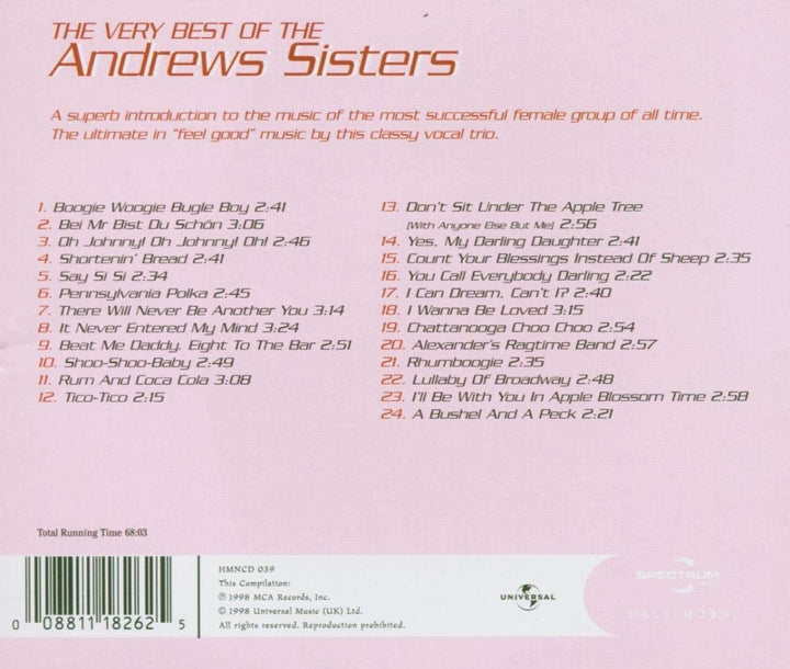 The Andrews Sisters – The Very Best Of [Audio-CD]