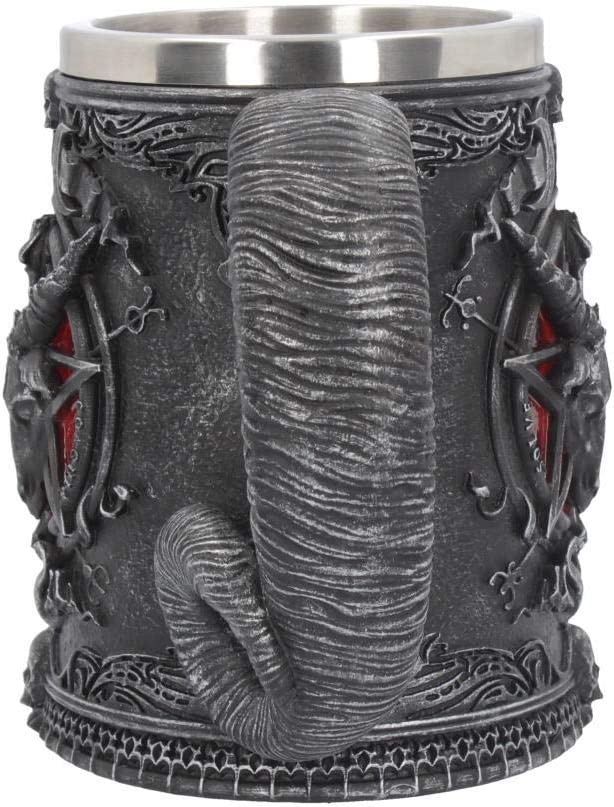 Nemesis Now Black, B4648N9 Baphomet Krug 16,5 cm Becher, Harz mit Edelstahl,