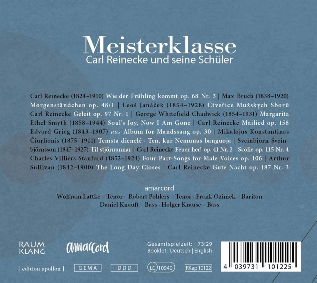 Reinecke: Meisterklasse [amarcord: Wolfram Lattke; Robert Pohlers; Frank Ozimek [Audio CD]