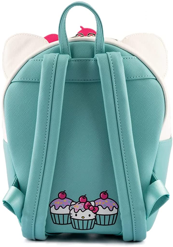 Loungefly Sanrio Hello Kitty Cupcake Erwachsene Damen Umhängetasche mit doppeltem Riemen