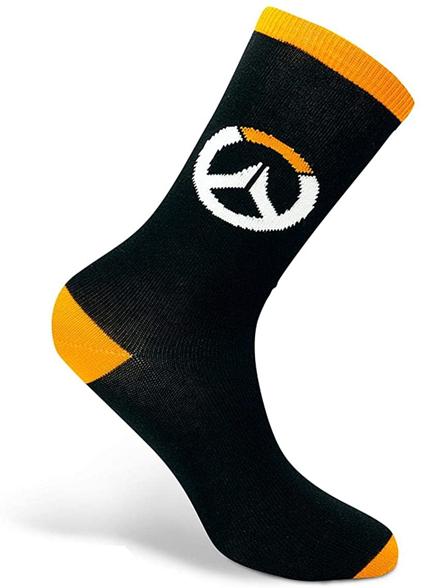 Overwatch Logo socks one size (38 - 43) black/orange, printed, 74% cotton, 24% polyester, 2% elastane.