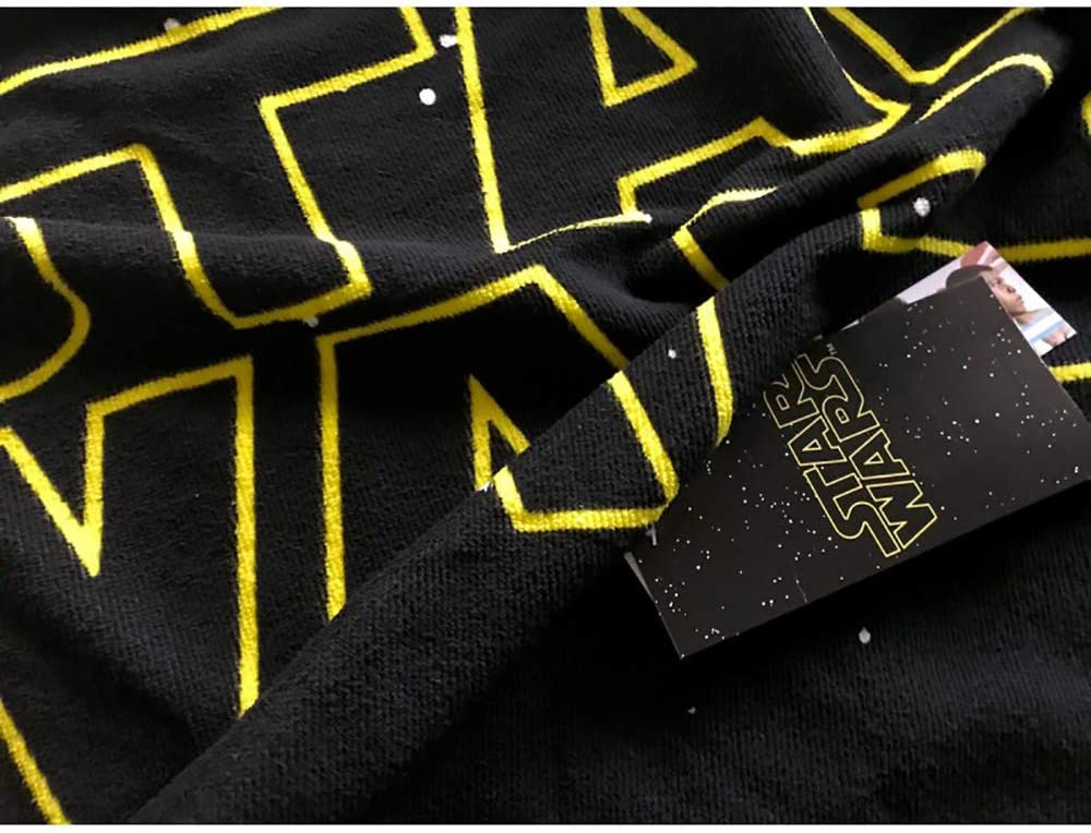 Schwarzes Strandtuch mit Star Wars-Logo