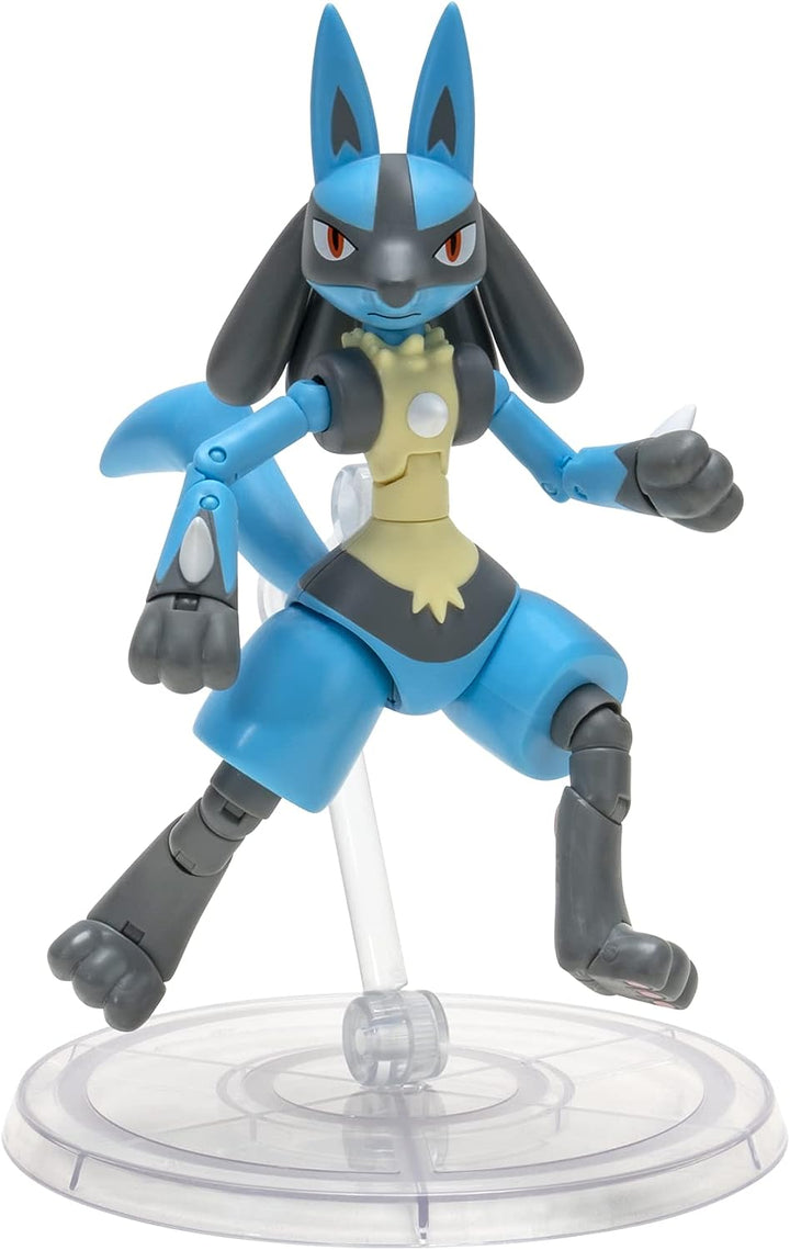 Pokémon 6" Select Super-Articulated Lucario Figure mit 15 Artikulationspunkten