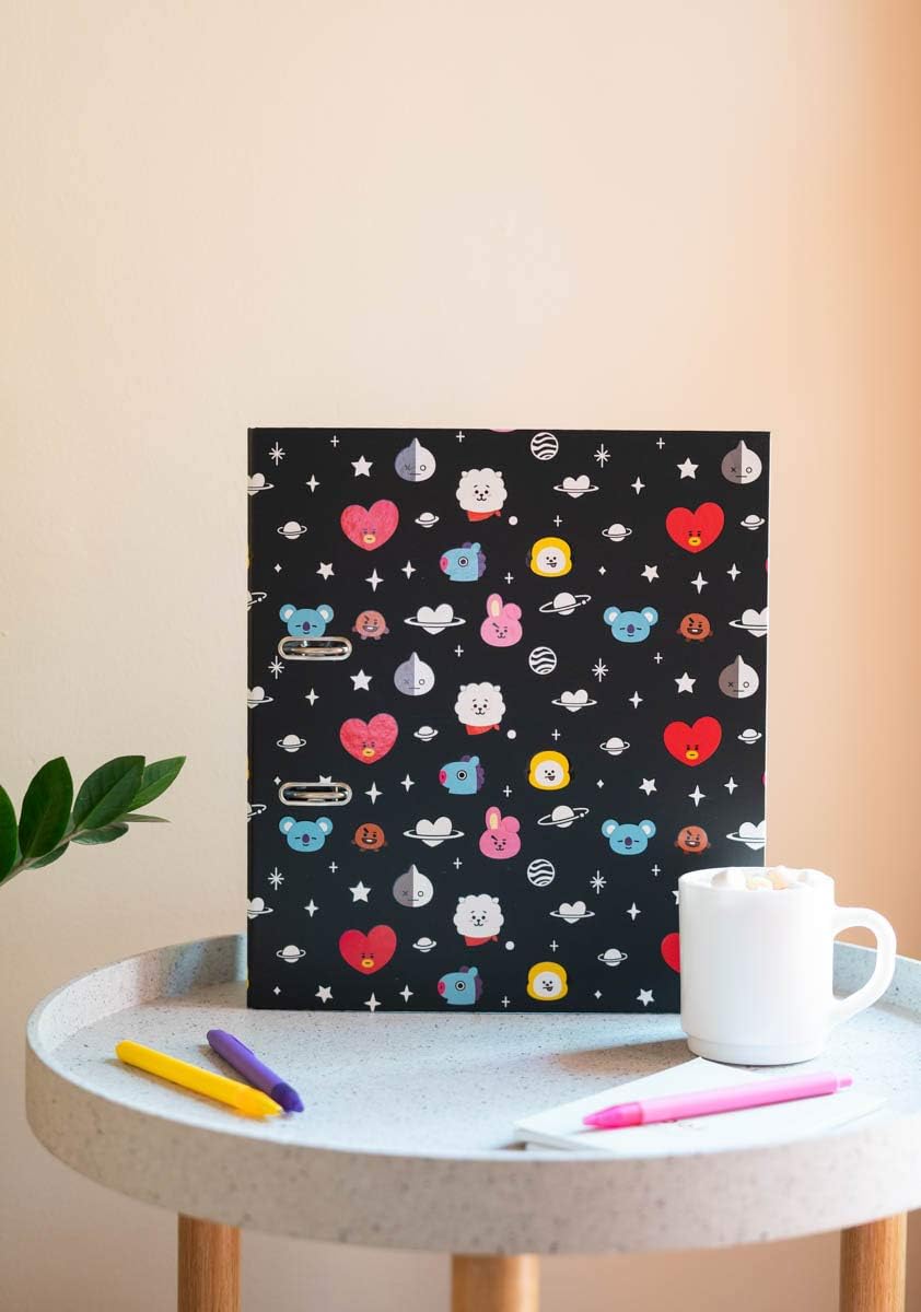 Grupo Erik BT21 Official Merchandise Lever Arch File - A4 File Folder - Large Documents Storage Files