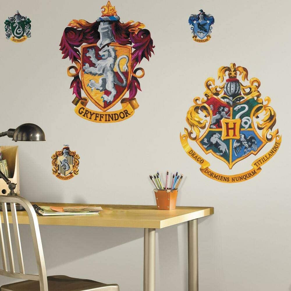 RoomMates RMK1551GM Harry Potter Wappen Abziehen und Aufkleben, riesiger Wandaufkleber – Gryffindor