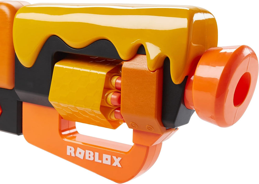 Nerf Roblox Adopt Me!: BIENEN! Lever Action Blaster, 8 Nerf Elite Darts, Code zum Freischalten virtueller Gegenstände im Spiel, F2486EU5