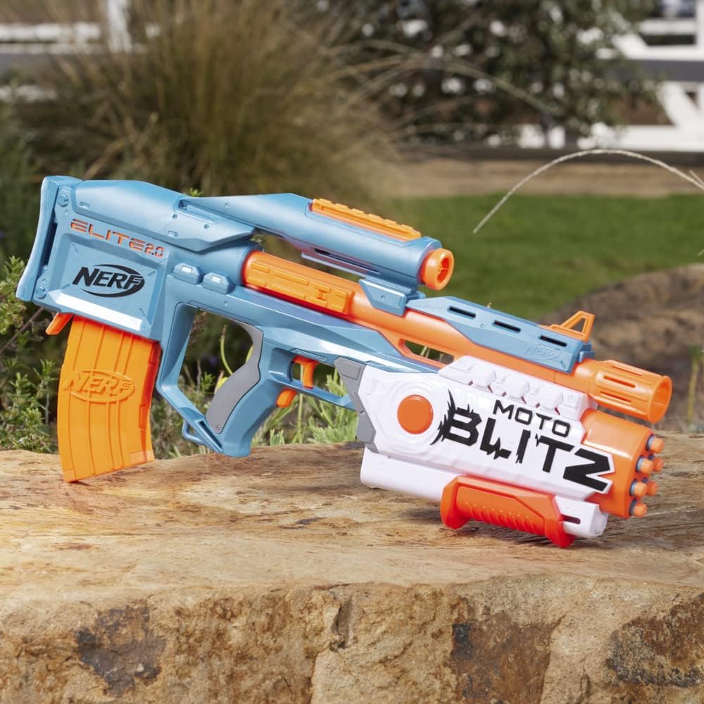 Nerf Elite 2.0 Motoblitz CS-10 Blaster, motorisierter 10-Dart-Blaster, Airblitz 6 D