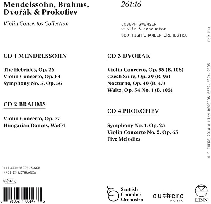 Mendelssohn; Brahms; Dvoák; Prokofjew: Sammlung Violinkonzerte [Audio-CD]