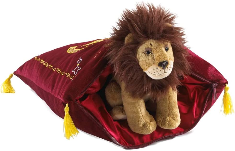 The Noble Collection Gryffindor House Maskottchen Plüsch &amp; Kissen Offiziell lizenzierte 13 Zoll (34 cm) Harry Potter Spielzeugpuppen Gryffindor Löwe Maskottchen Plüsch – Für Kinder und Erwachsene