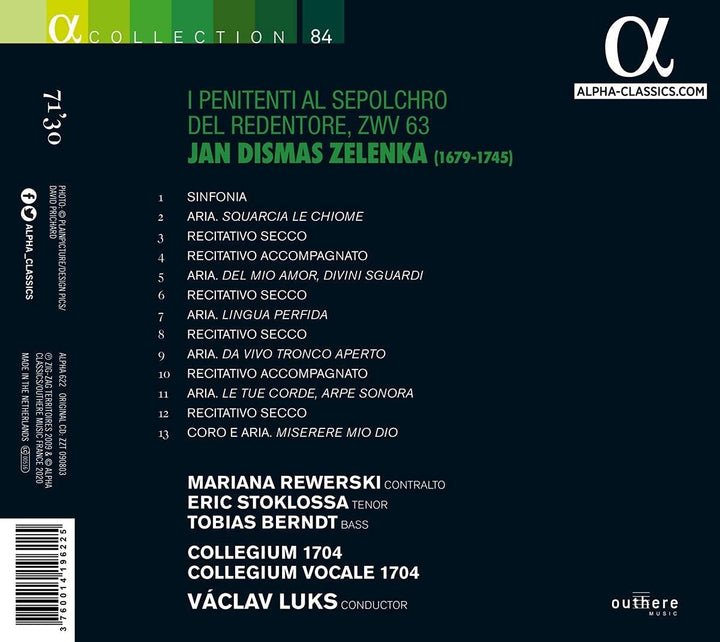 Jan Dismas Zelenka - Zelenka: I penitenti al sepolchro del redentore, ZWV 63 [Audio CD]