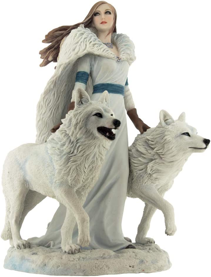 Nemesis Now Anne Stokes Winter Guardians Figurine 23cm White, Resin