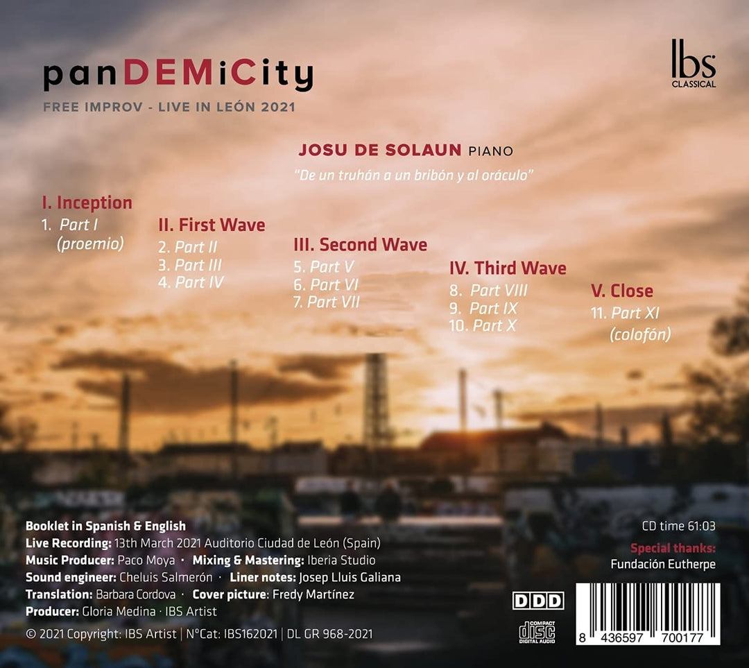 Josu de Solaun – Pandemicity [Josu de Solaun] [Ibs Classical: IBS162021] [Audio CD]