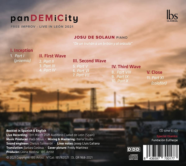 Josu de Solaun - Pandemicity [Josu de Solaun] [Ibs Classical: IBS162021] [Audio CD]