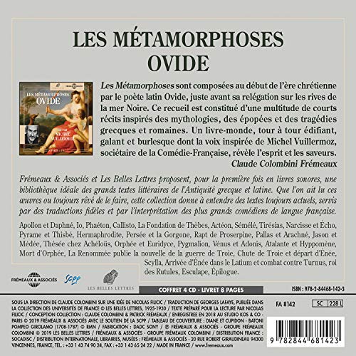 Metamorphosen – gelesen von Michel Vuillermoz (Übersetzung von Georges Lafaye © Les Belles Lettres) [Audio-CD]