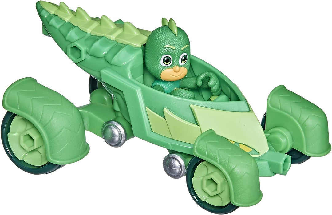 PJ MASKS F2130 Mobiles Vorschulspielzeug, Auto mit Gekko-Actionfigur für Kinder ab 3 Jahren