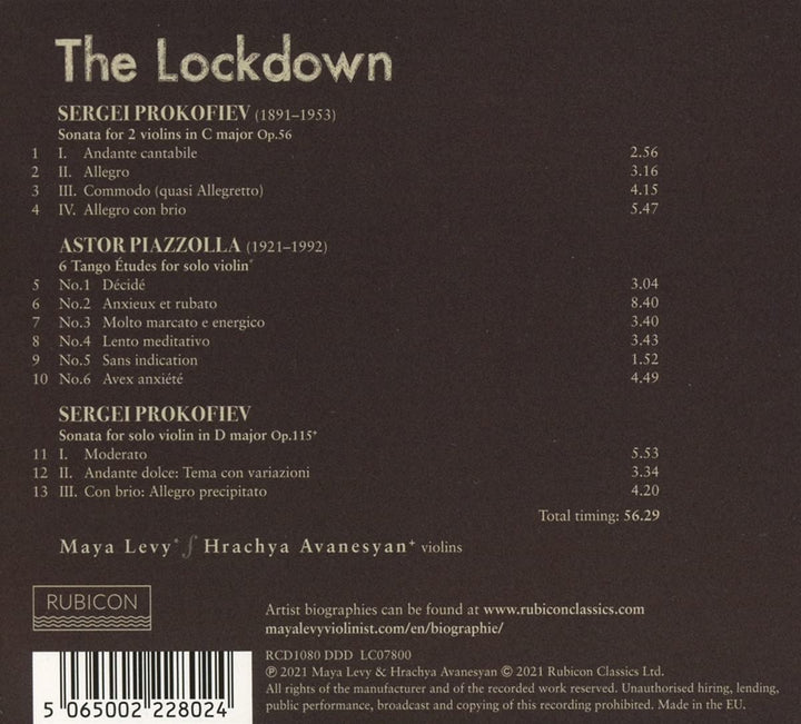 Maya Levy/Hrachya Avanesyan: The Lockdown [Audio-CD]