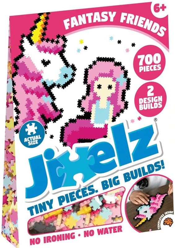 Jixelz 700 Piece Set Fantasy Friends Pixelated Puzzle Art For Children