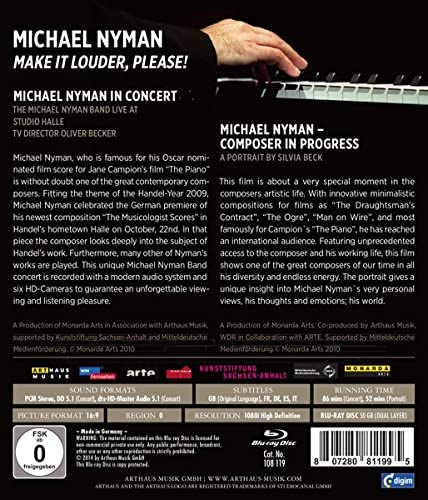 Michael Nyman In Progress &amp; Concert [2014] [Region Free] [Blu-ray]